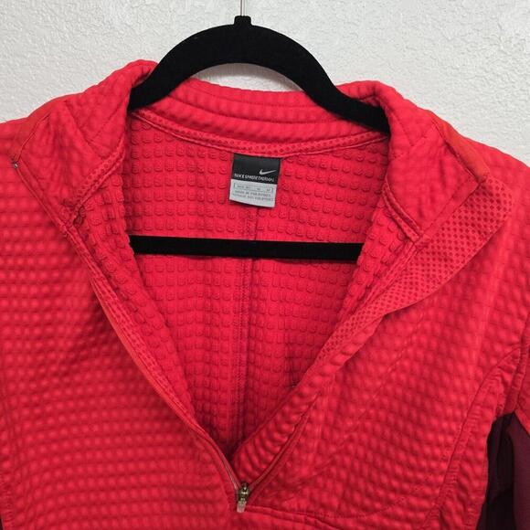 Womens Nike Sphere Thermal Running 1/2 Zip Pullover Sz M 8-10 Sweatshirt Orange - Picture 8 of 9
